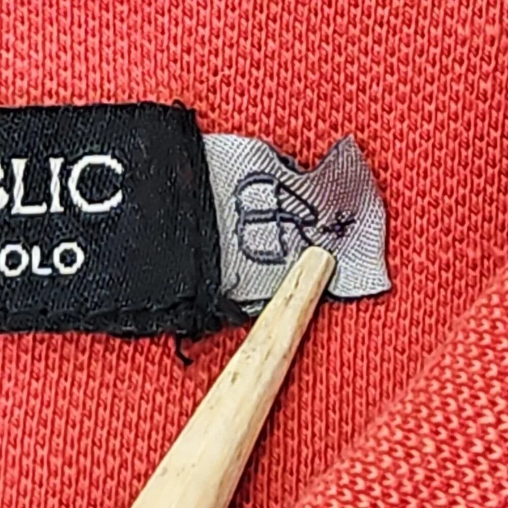 Banana Republic Performance‎ Pique Polo Men's Medium Orange Slubby Cotton EUC LN
